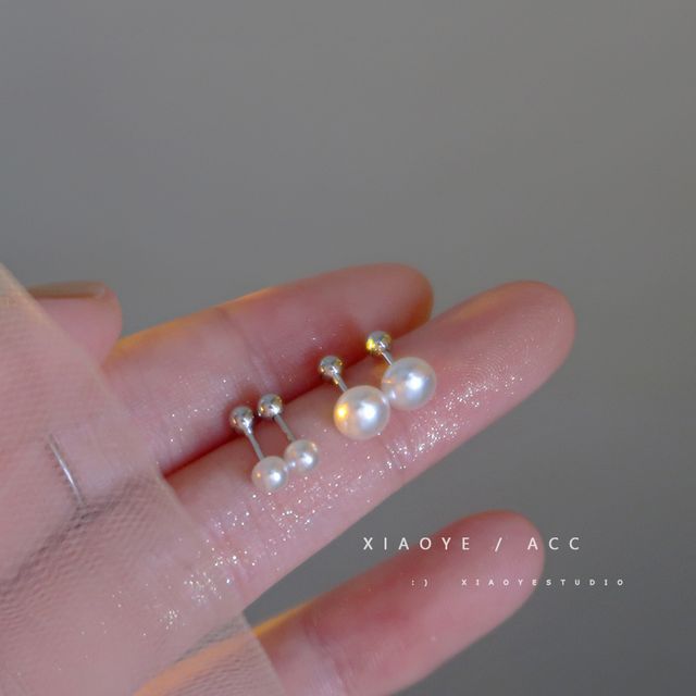 Pearl Freshwater Through Silver Earring Sterling FashionChic