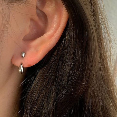 Sterling Earring Silver Droplet FashionChic