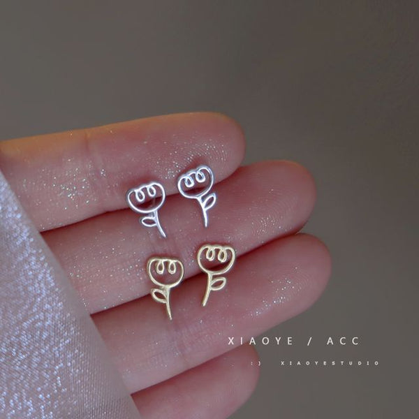 Earring Floral Sterling Silver FashionChic