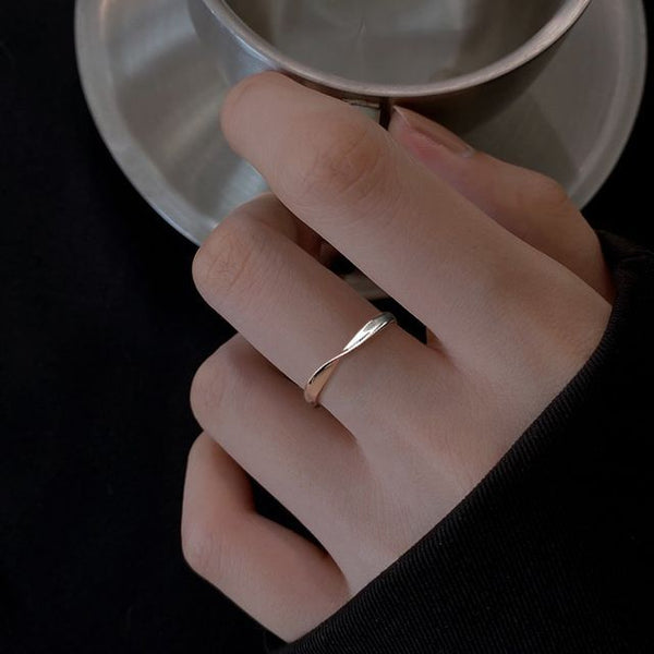 Twisted Silver Sterling Open Ring FashionChic