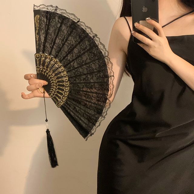 Hand Fan Chinese / Scrunchie Traditional Character FashionChic