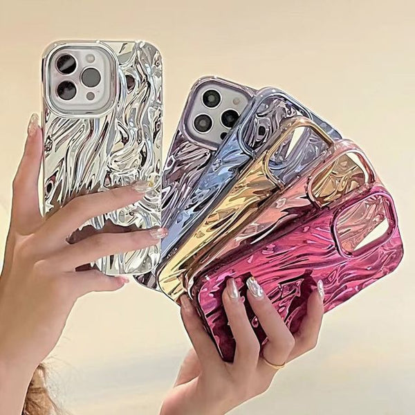 Metallic Textured Case Phone FashionChic
