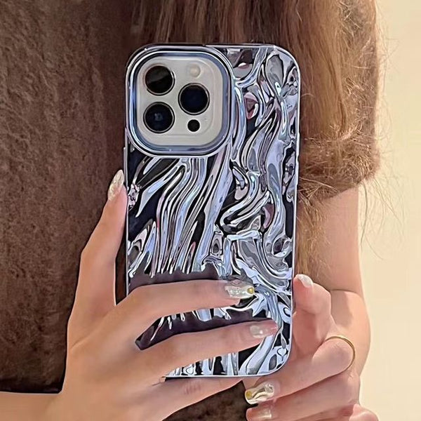 Metallic Textured Case Phone FashionChic