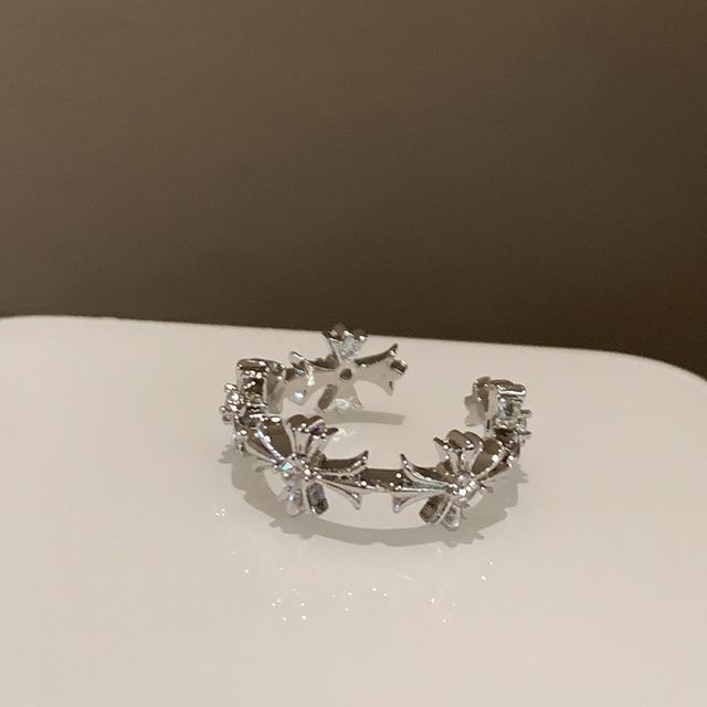 Ring Cross Faux Set Moonstone / Open FashionChic