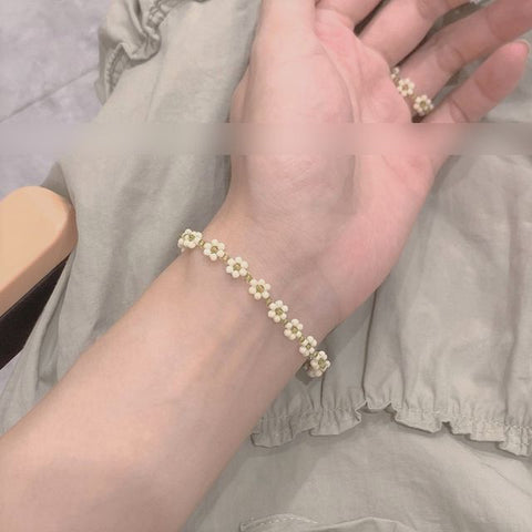 Acrylic Set / Ring Floral Bracelet FashionChic