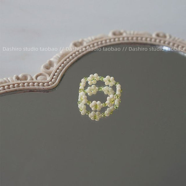 Acrylic Set / Ring Floral Bracelet FashionChic