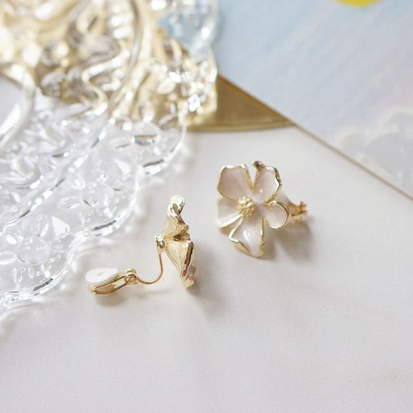 Earring Stud Glaze Floral Alloy FashionChic
