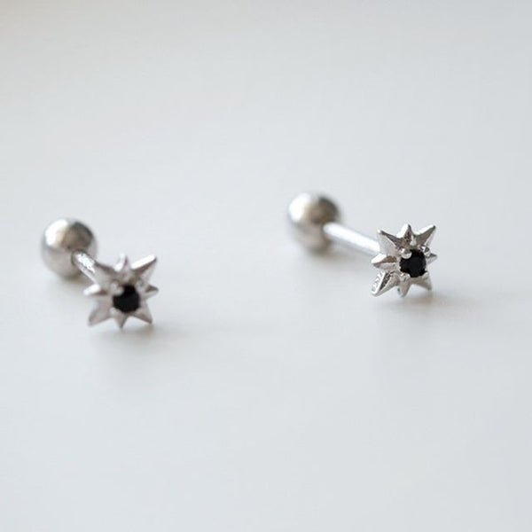 Stud Earring Silver Star Sterling FashionChic