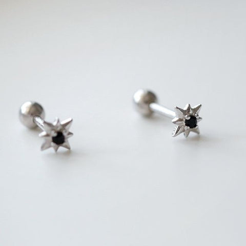Stud Earring Silver Star Sterling FashionChic