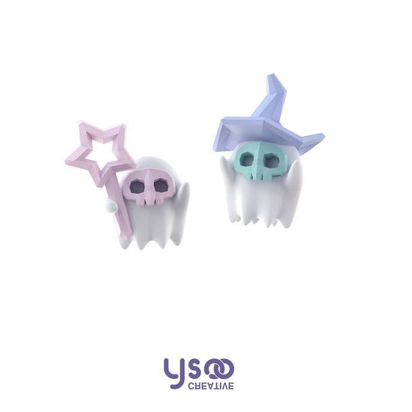 Silver Halloween ) Earring Ghost Designs Sterling ( Various Stud FashionChic