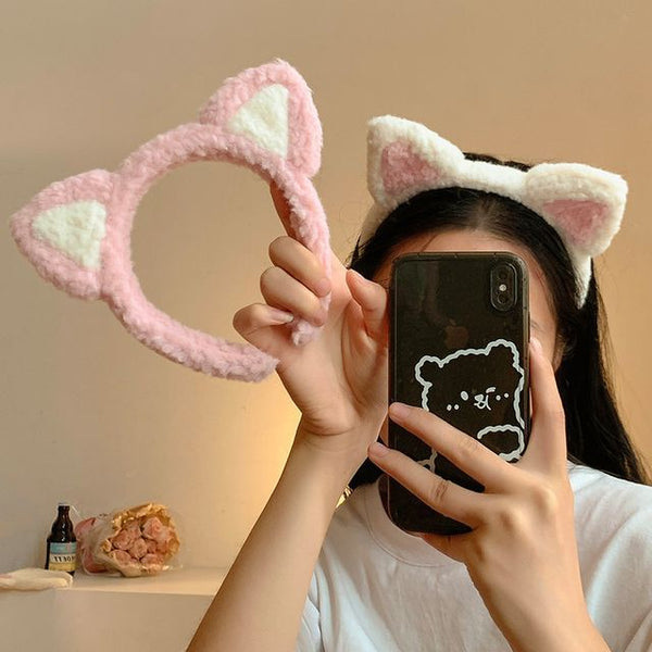Cat Chenille Ear Headband FashionChic