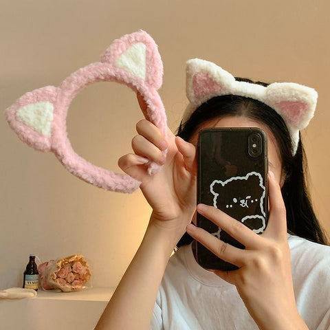 Cat Chenille Ear Headband FashionChic