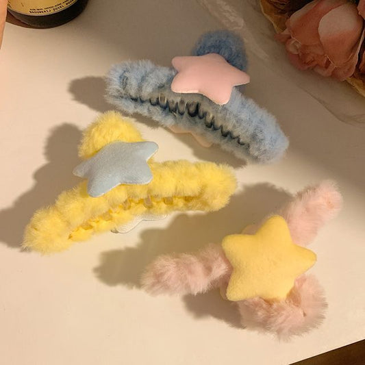 Star Hair Chenille Clamp FashionChic