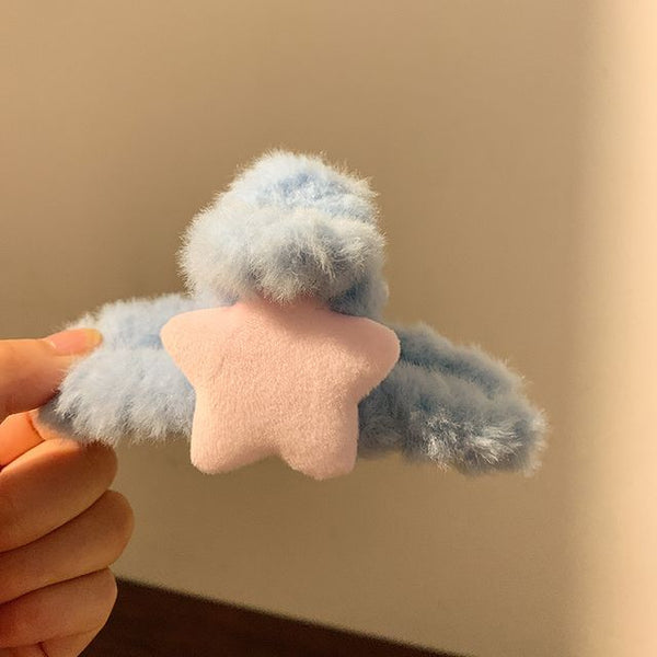 Star Hair Chenille Clamp FashionChic