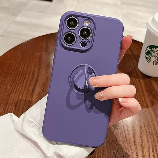 Stand Case Plain Phone Ring FashionChic