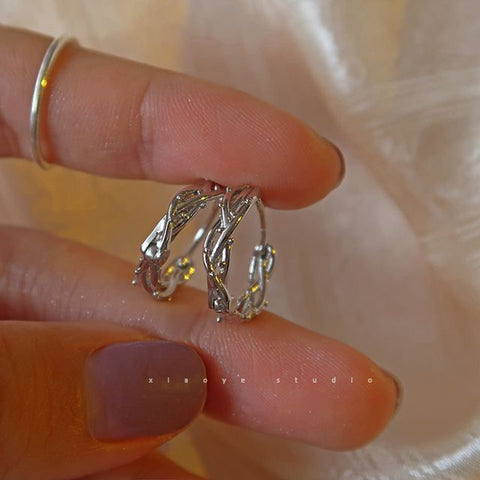 Earring Thorn Hoop Sterling Silver FashionChic