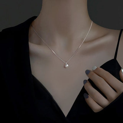 Necklace Pearl Pendant Alloy Faux FashionChic