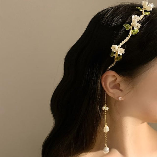 Pearl Floral Headband Faux FashionChic