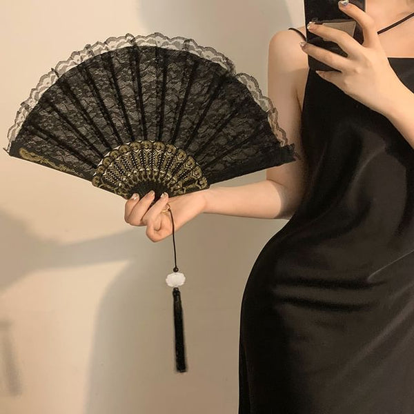 Hand (Various Designs) Foldable Fan Lace FashionChic