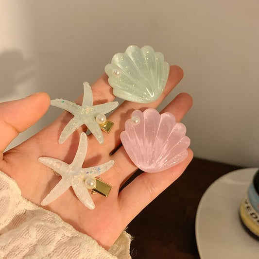 Faux Resin Shell Starfish Pearl Hair / Clip FashionChic