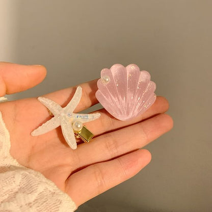 Faux Resin Shell Starfish Pearl Hair / Clip FashionChic