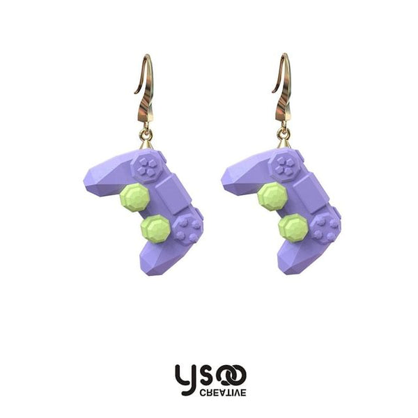 Clip-On Lettering Drop Asymmetrical Earring / Cuff Ear Gamepad FashionChic