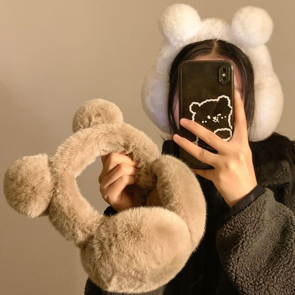 Earmuffs Bear Chenille Ear FashionChic