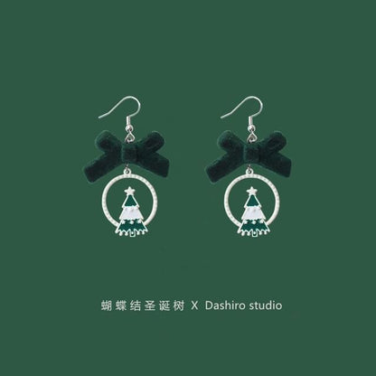 Christmas Tree Drop Clip Earring / On FashionChic