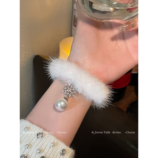 Chandelier Christmas Drop Choker Set Tree Snowflake Fluffy / Earring Bracelet FashionChic