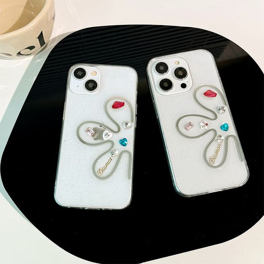 Rhinestone Phone Case Floral FashionChic