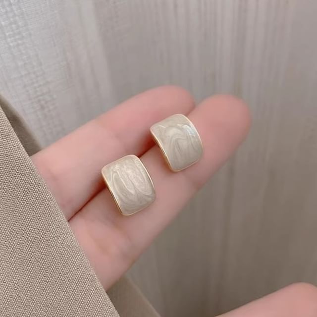 Stud Alloy Glaze Earring FashionChic