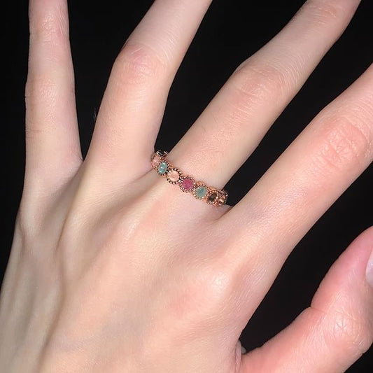 Gemstone Ring Faux Open FashionChic
