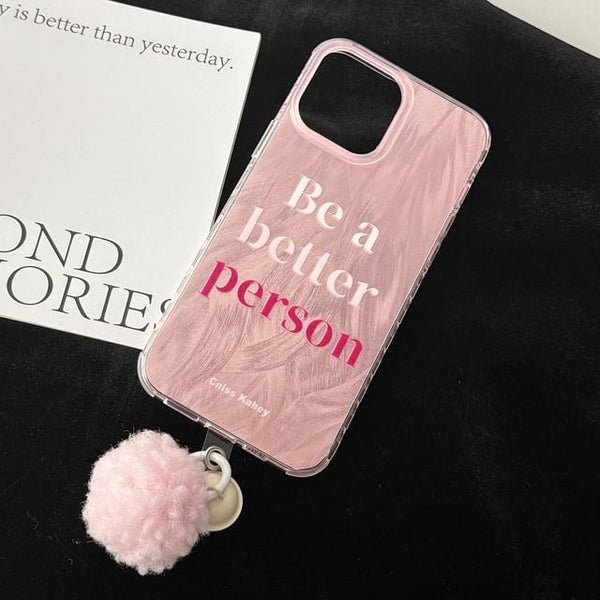 Case Phone Pom Lettering Bell FashionChic