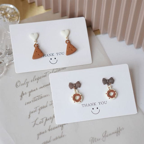 Drop Alloy Earring Donut / Cheese FashionChic