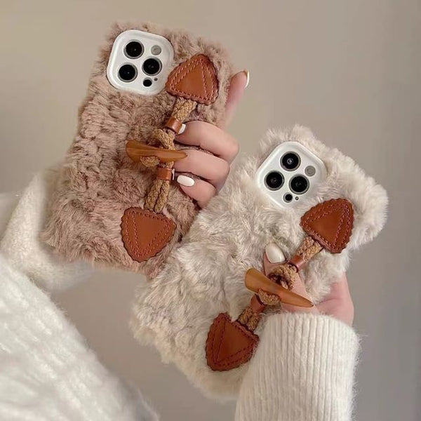 Case Phone Toggle Button Chenille FashionChic