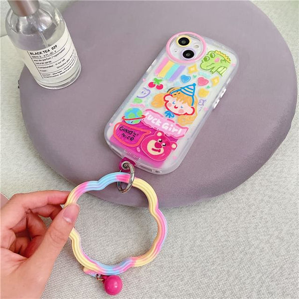 Lanyard Pad Hoop Wavy Strap Phone with FashionChic