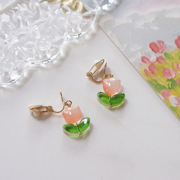 Tulip Alloy Drop Earring FashionChic