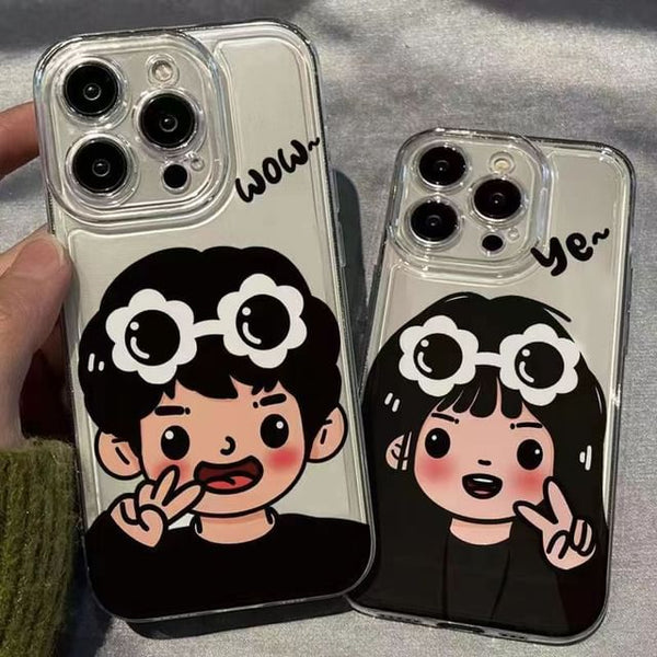 Couple Matching Cartoon Phone Case FashionChic