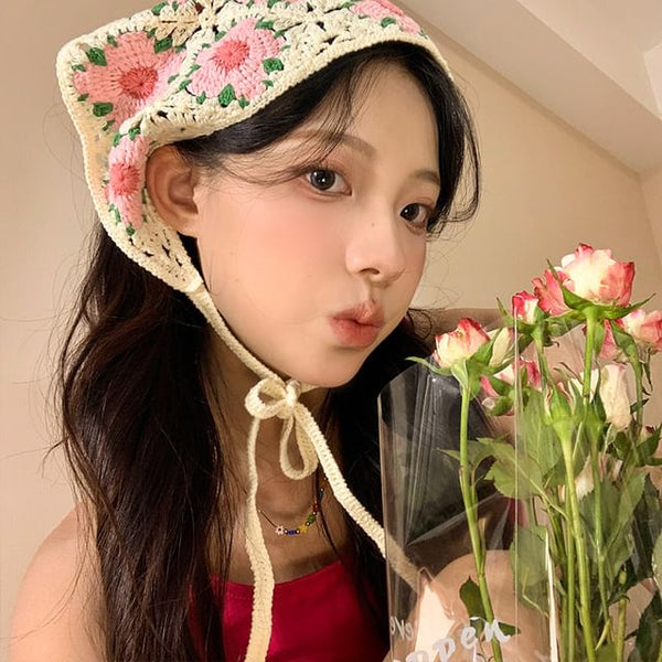 Lace Floral Crochet Scarf FashionChic