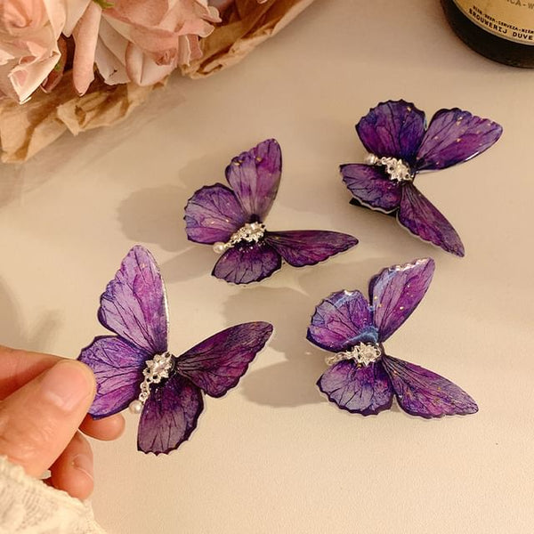Set Butterfly / Hair Clip Rhinestone FashionChic