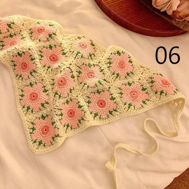 Lace Floral Crochet Scarf FashionChic