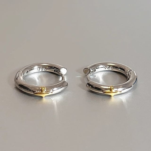 Huggie Silver Star Earring Sterling FashionChic