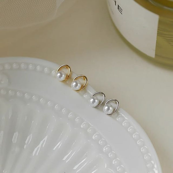Pearl Faux Ear Stud FashionChic