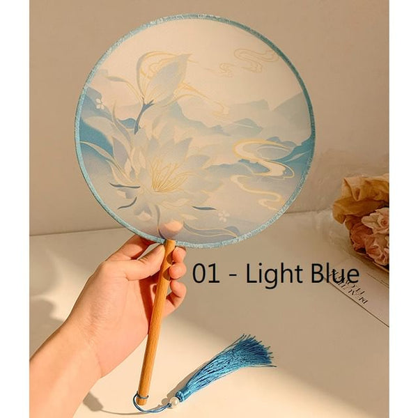 Print Tassel Embroidered Hand / Fan FashionChic