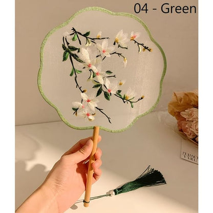 Print Tassel Embroidered Hand / Fan FashionChic
