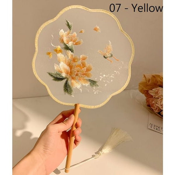 Print Tassel Embroidered Hand / Fan FashionChic