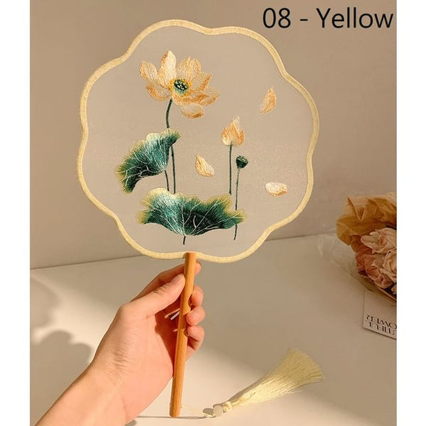 Print Tassel Embroidered Hand / Fan FashionChic