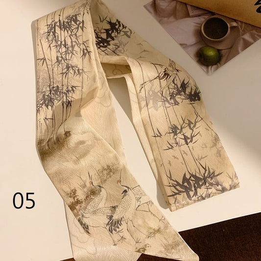 Scarf Tie Hair Print Narrow FashionChic