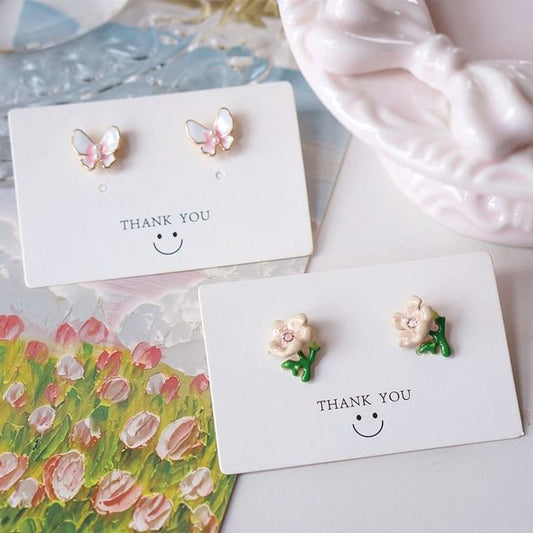 Alloy Floral Earring Stud Butterfly / FashionChic