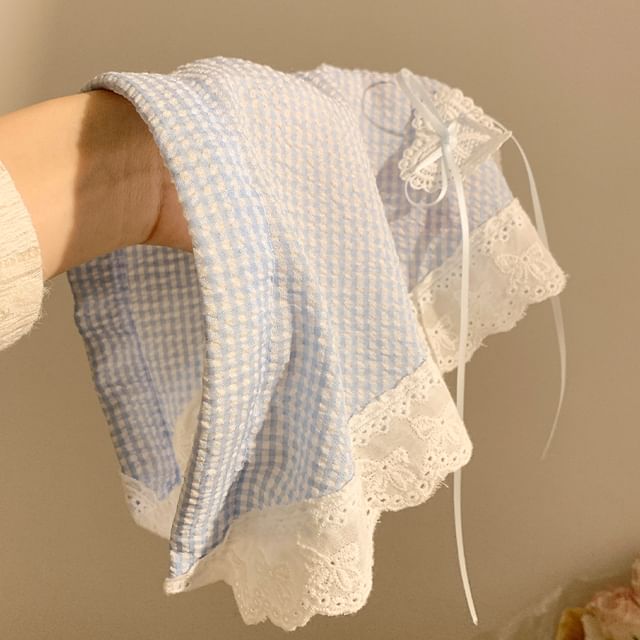 Lace Designs) Trim (Various Plaid Headband Bandana FashionChic